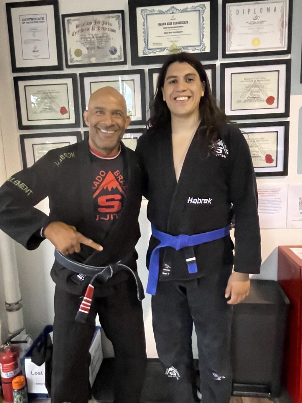 STRIPES KEVIN AGUILAR EARNS FIRST STRIPE ON HIS BJJ BLUE BELT BRILLIANT