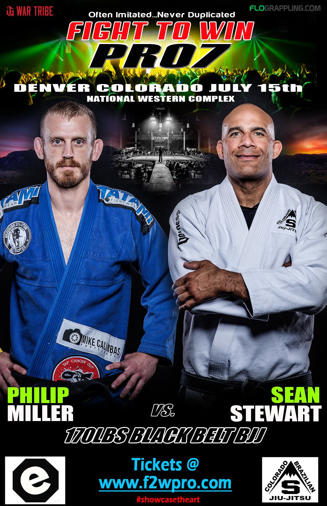 Fight To Win Pro 7 - Fight Poster - BJJ Black Belt Philip Miller v BJJ Black Belt Sean Stewart - 07-15-2016